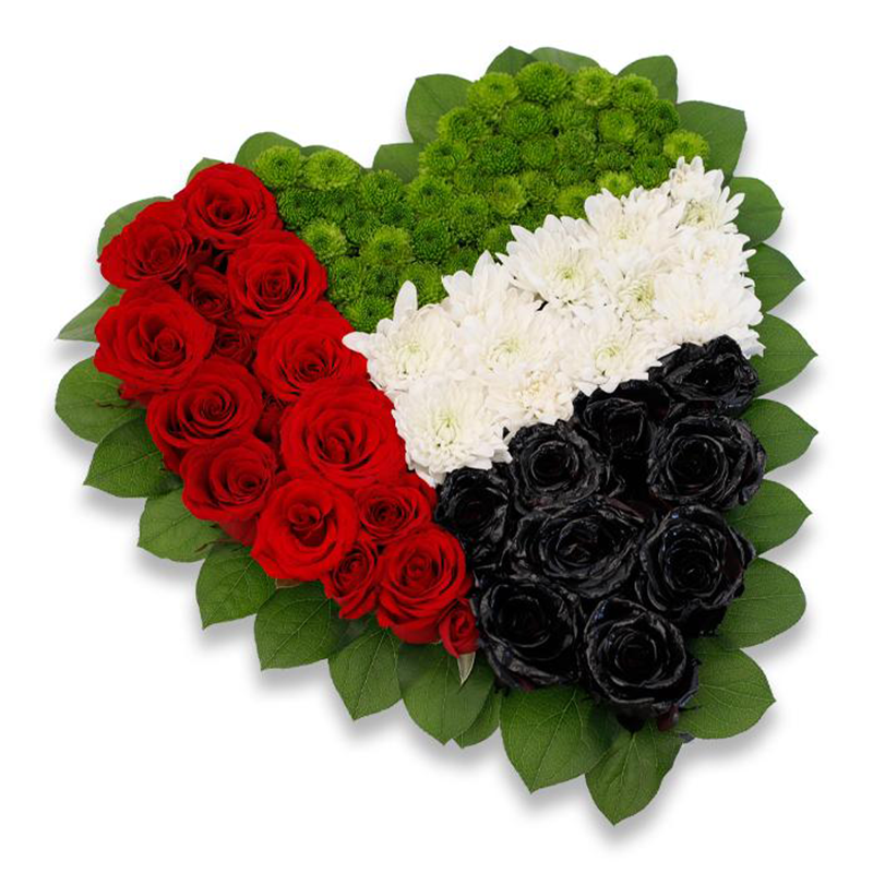UAE heart shaped flowers